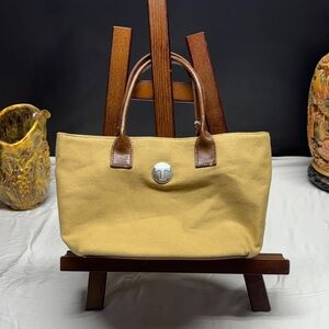 Elegant Tan Tote with Brown Accents
